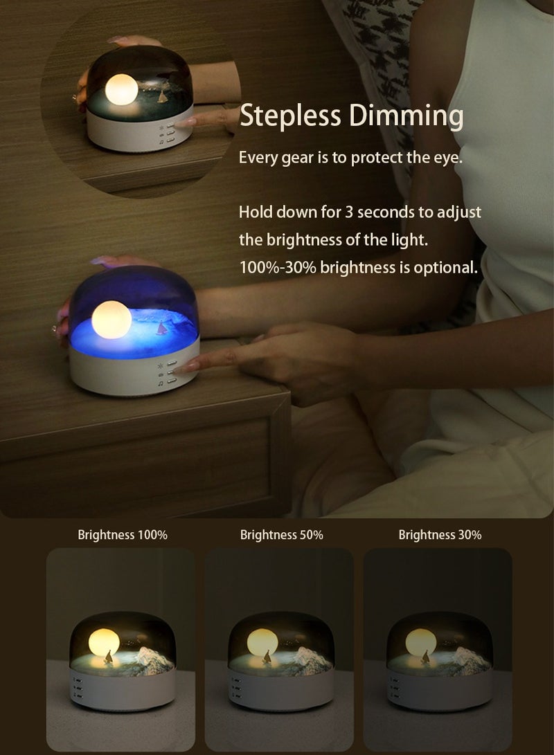 Crescent Bluetooth speaker atmosphere small night light two-color light source bedside dimming gift companion sleep - Image 4