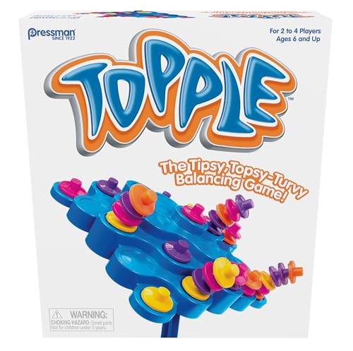 Pressman Original Topple Board Game Classic Fun Balancing Game for Kids Family Promotes STEM Skills Great Gift Idea 24 Players Ages 6 - Image 1