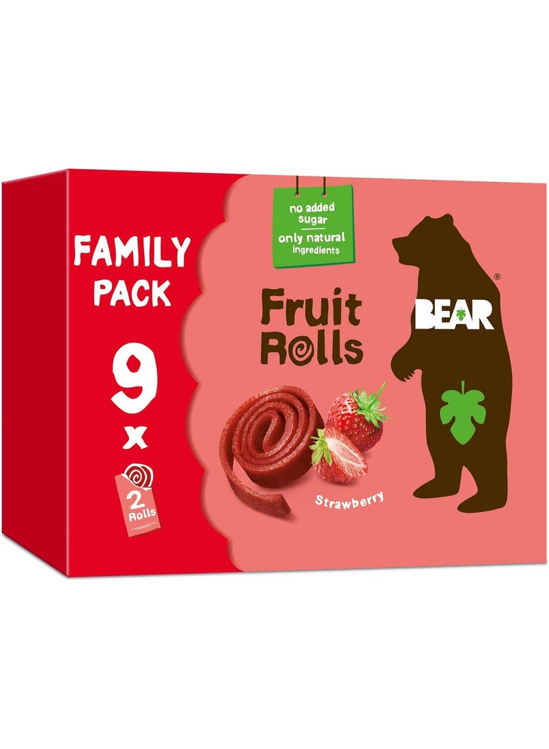 BEAR Fruit Rolls Strawberry 9 x 20g - Image 1
