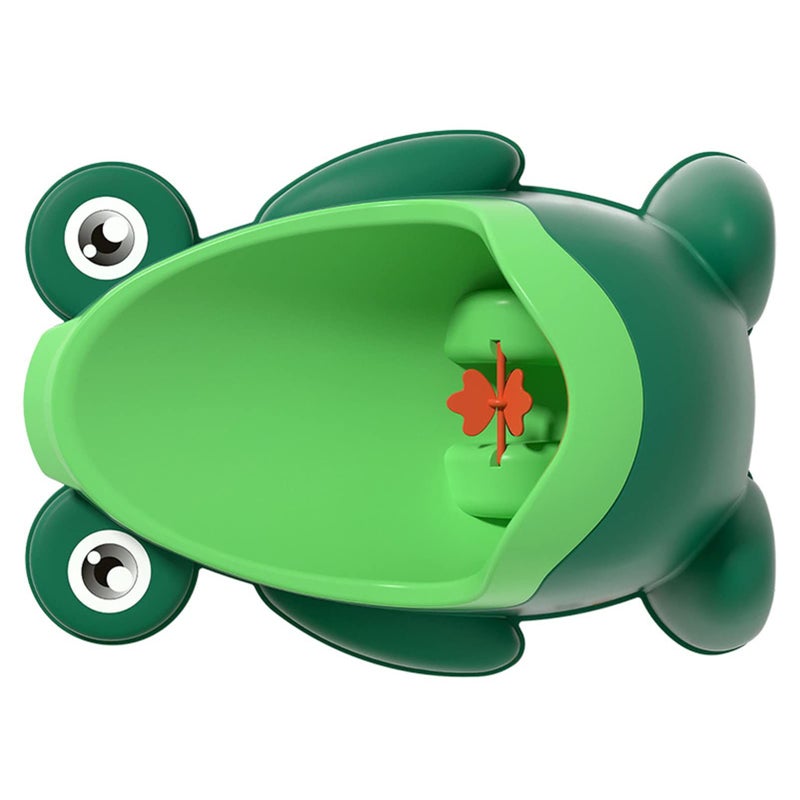 Boys Pee Training Urinal Cute Cartoon Animal Characters Wall Mounted Potty Trainer Develops Independence PP Material For Kids 0-8 Years Green - Image 4