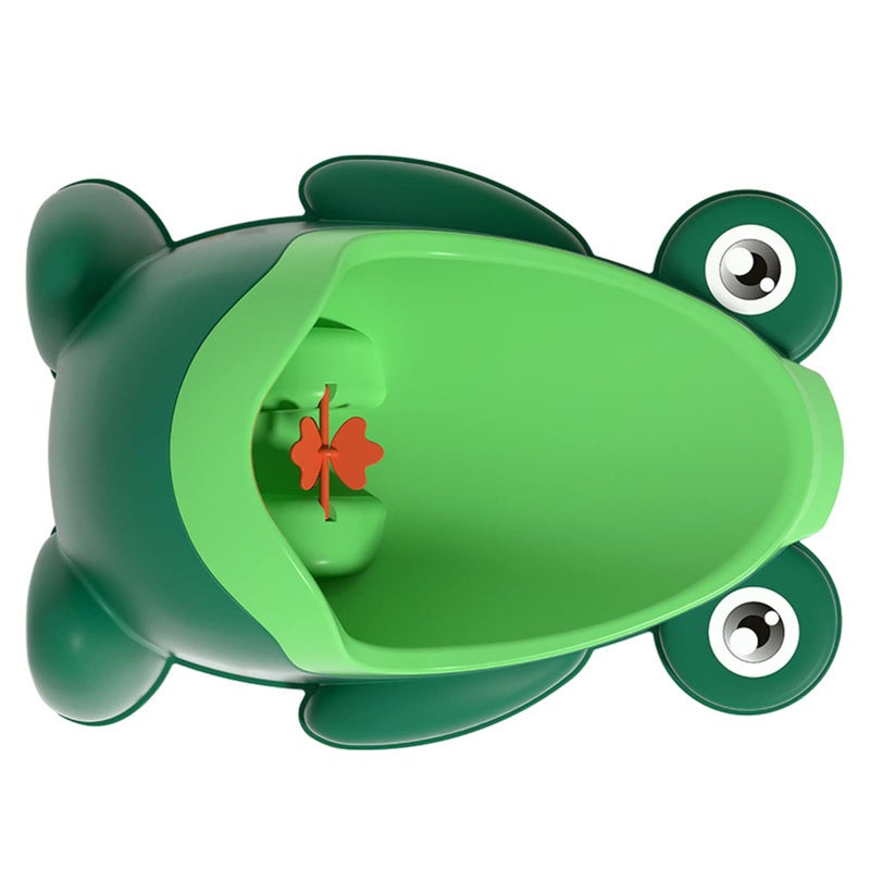 Boys Pee Training Urinal Cute Cartoon Animal Characters Wall Mounted Potty Trainer Develops Independence PP Material For Kids 0-8 Years Green - Image 3