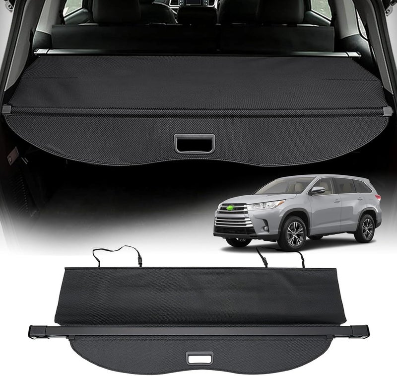 Powerty Retractable Cargo Cover for 2014-2019 Toyota Highlander - Trunk Shielding Shade - Image 1