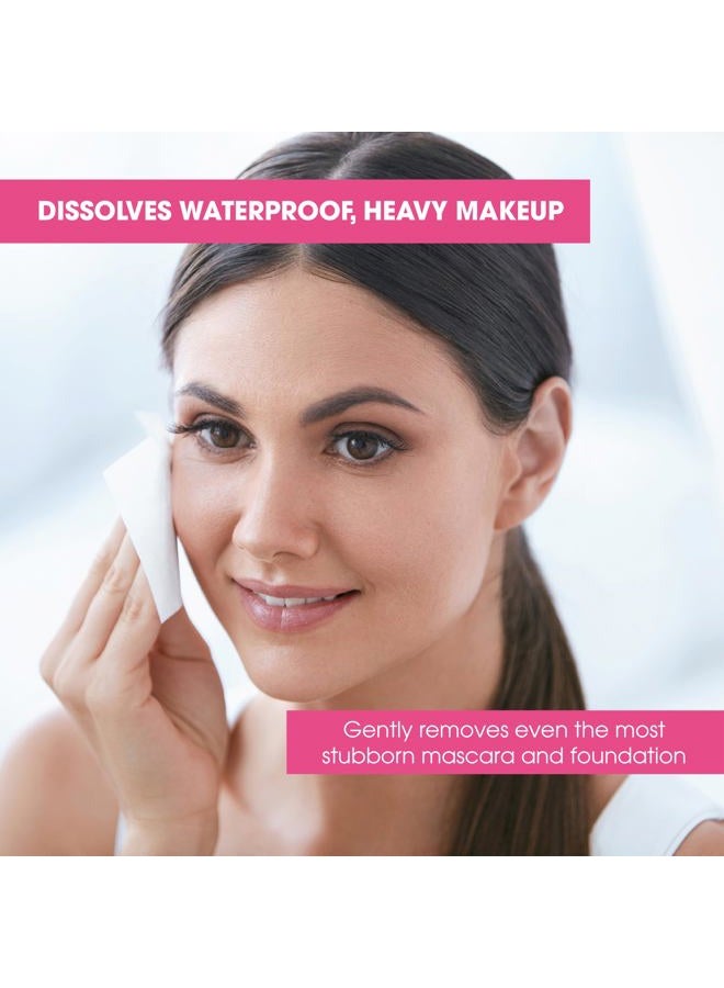 Diamond Wipes Gentle Makeup Remover Cleansing Face Facial Towelettes with Vitamin E for Waterproof Makeup Individually Sealed Wrappers of 50 - Image 2