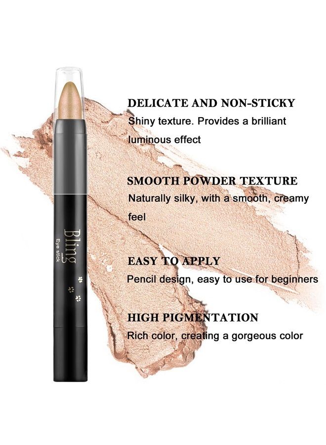 Boobeen Eyeshadow Pencil Crayon Waterproof Eyeshadow Stick Shimmer Cream Eyeshadow Pen Create Glitter Eye Makeup, Easy to Use (15#) - Image 3