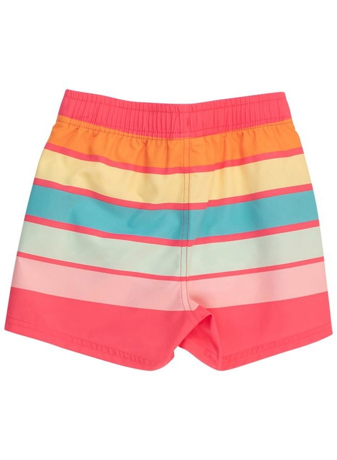 RUGGEDBUTTS Boys UPF50+ Sun Protection Striped Color Block Swim Trunks - Image 4