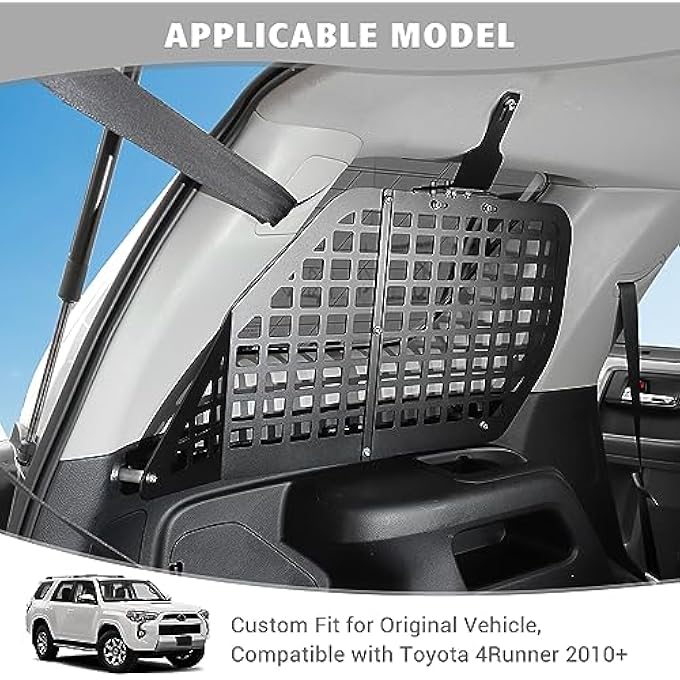 rayihni for 4Runner Molle Panel, Rear Side Window Storage Molle Panels Cargo Rack Shelf Compatible with Toyota 4Runner 2010-2023 - Image 3