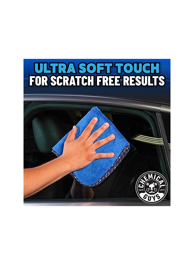 Chemical Guys MIC110003 Professional Grade Premium Microfiber Towels, Blue (16 Inch x 16 Inch) (Pack of 3) - Safe for Car Wash, Home Cleaning & Pet Drying Cloths - Image 4