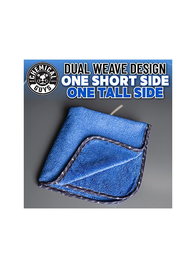 Chemical Guys MIC110003 Professional Grade Premium Microfiber Towels, Blue (16 Inch x 16 Inch) (Pack of 3) - Safe for Car Wash, Home Cleaning & Pet Drying Cloths - Image 2
