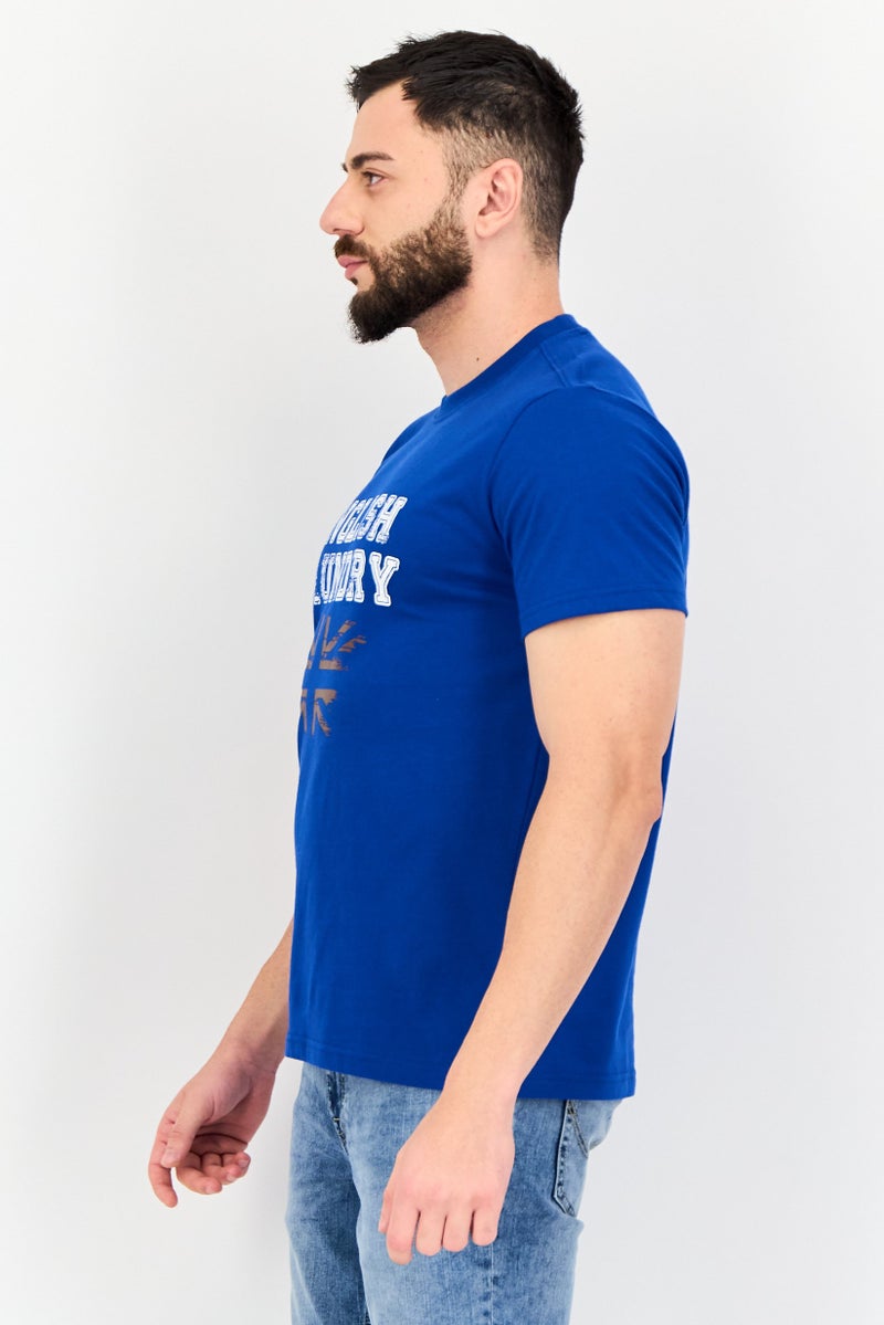 English Laundry Men Crew Neck Short Sleeve Vintage Logo T-Shirt, Blue - Image 2