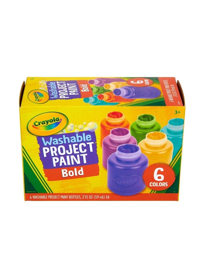 Crayola Washable Kids Paint Assorted Bold Colors Painting Supplies 6 Count - Image 2