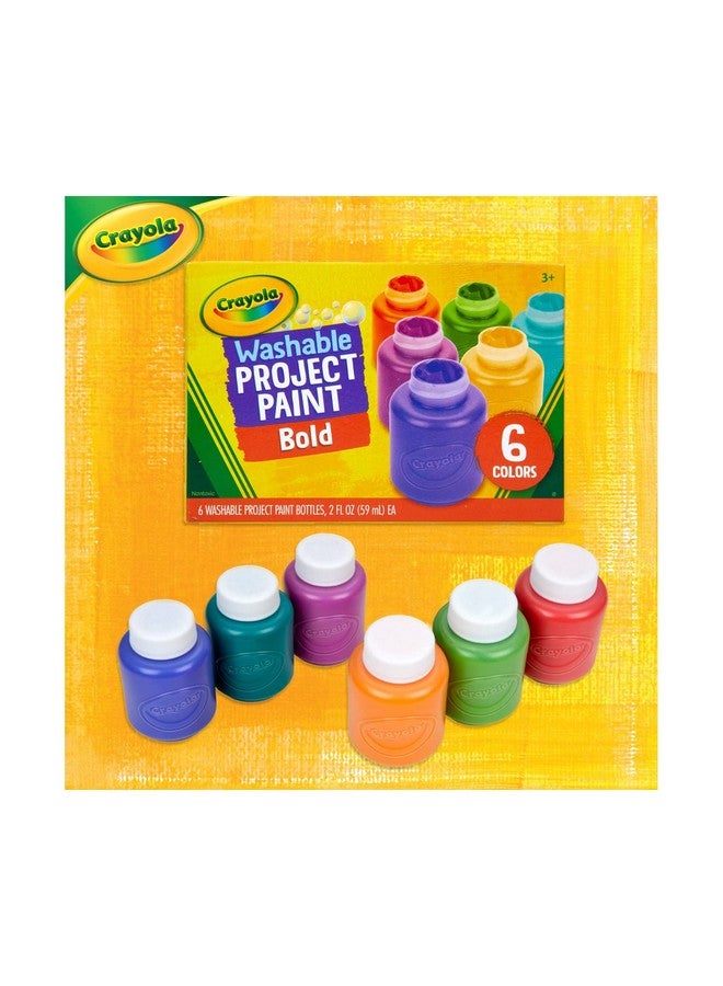 Crayola Washable Kids Paint Assorted Bold Colors Painting Supplies 6 Count - Image 3