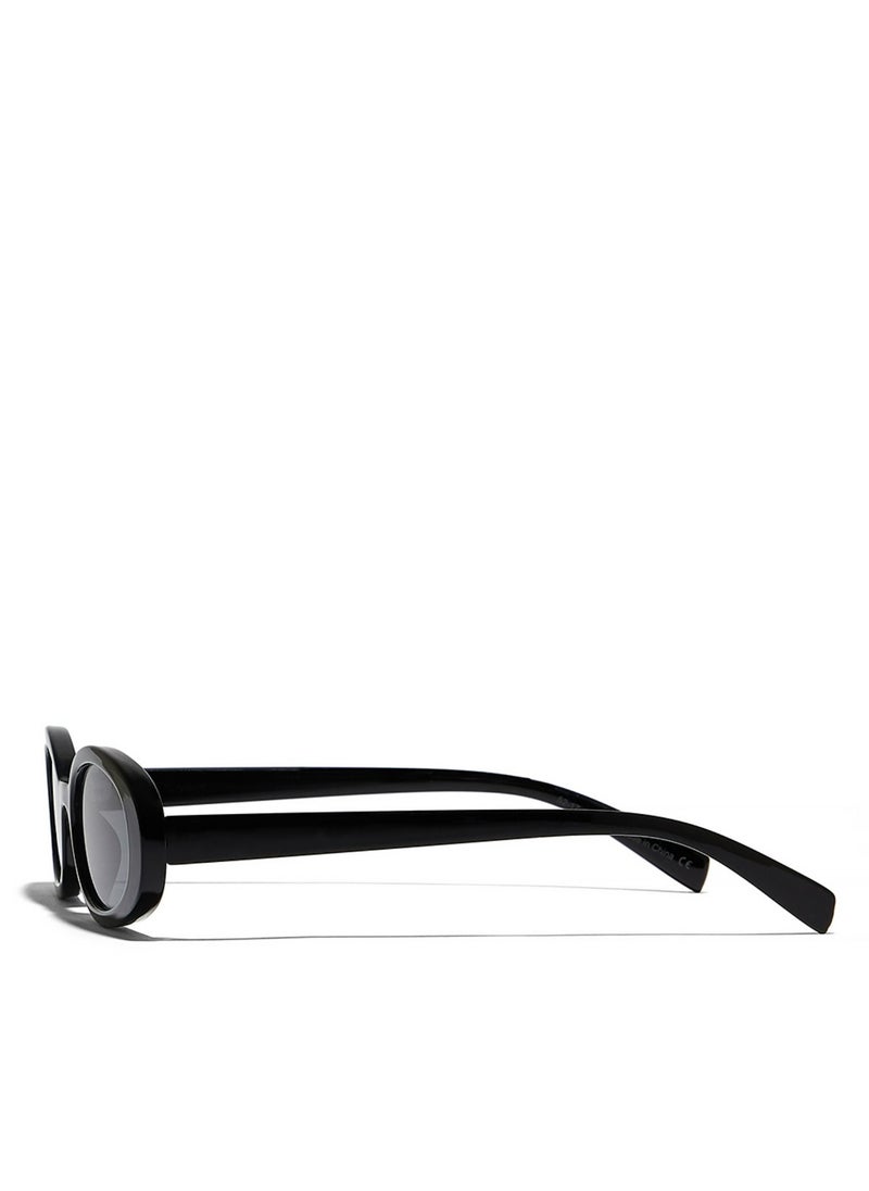 Blackout DREW Women Black Sunglasses - Frame Material: Thermoplastic Rubber (TR90)- Frame Color: Black-Lens Color: Gray  - Full Rim  - Image 3