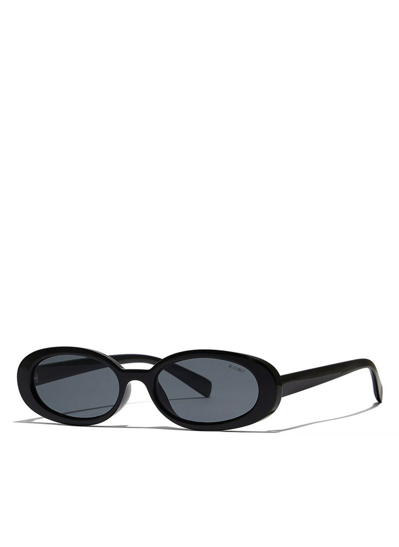 Blackout DREW Women Black Sunglasses - Frame Material: Thermoplastic Rubber (TR90)- Frame Color: Black-Lens Color: Gray  - Full Rim  - Image 2