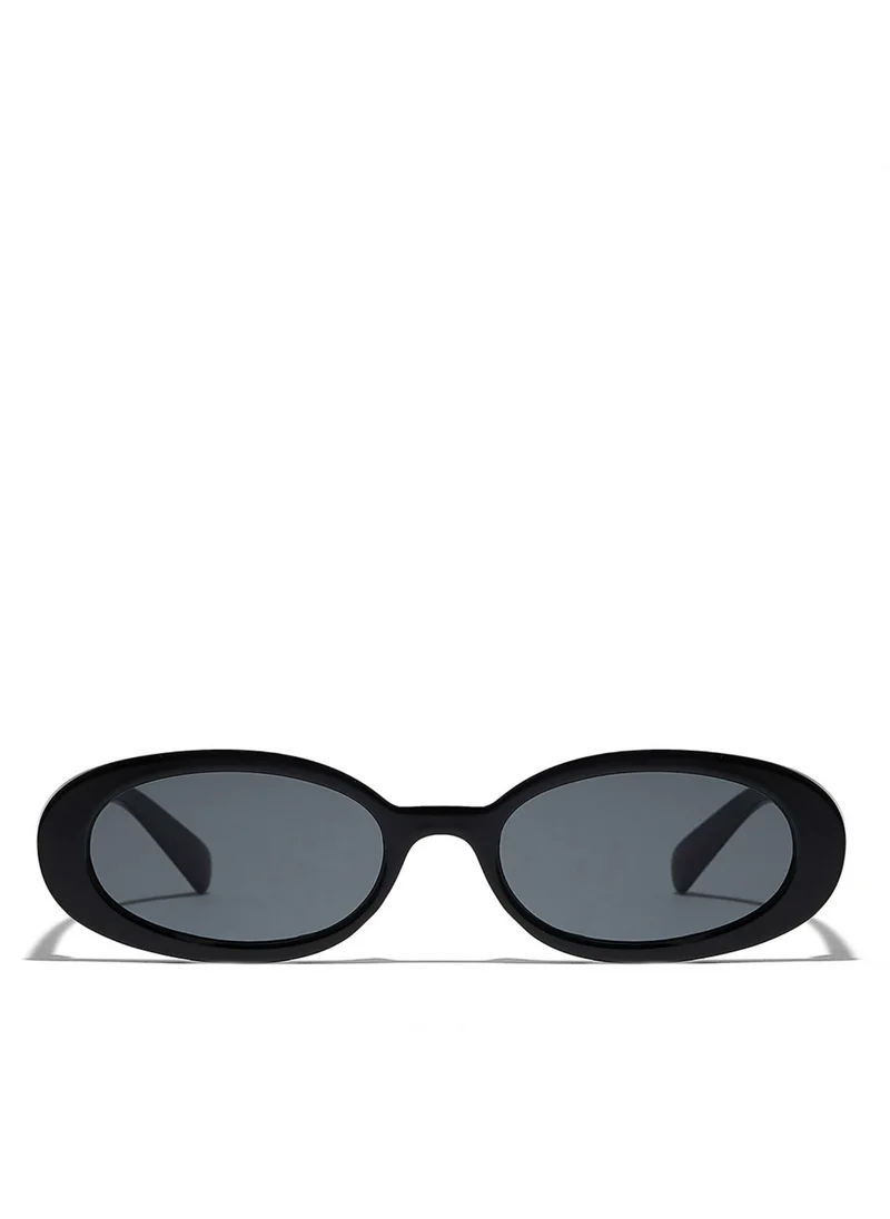 Blackout DREW Women Black Sunglasses - Frame Material: Thermoplastic Rubber (TR90)- Frame Color: Black-Lens Color: Gray  - Full Rim