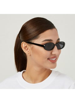 Blackout DREW Women Black Sunglasses - Frame Material: Thermoplastic Rubber (TR90)- Frame Color: Black-Lens Color: Gray  - Full Rim  - Image 5