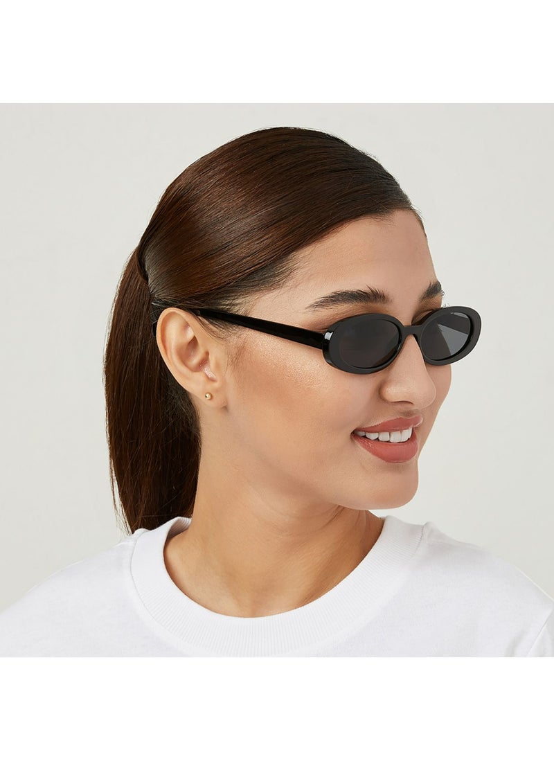 Blackout DREW Women Black Sunglasses - Frame Material: Thermoplastic Rubber (TR90)- Frame Color: Black-Lens Color: Gray  - Full Rim  - Image 5