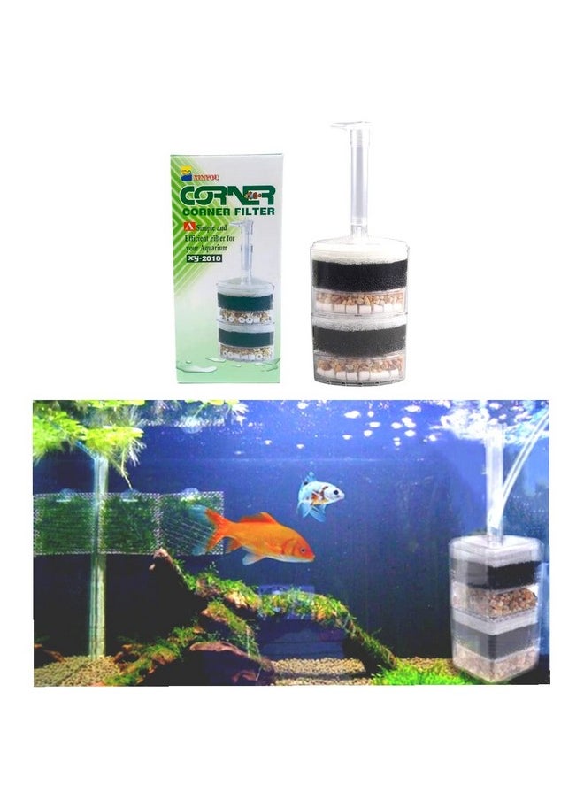 VAYINATO VAYINATO Xinyou Xy-2010 Corner Filter with Filter Media(Suitable Up to 3 Feet Tank) A Simple and Efficient Filter for Your Aquarium  - Image 2