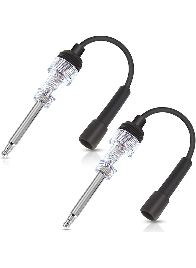 SYOSI Inline Spark Plug Tester Engine Ignition Tester Straight Boot Ignition Tester Light Lawnmower Engine Checker Armature Diagnostic Detector For Automotive Car Internal External Engine (2 Pieces) - Image 1
