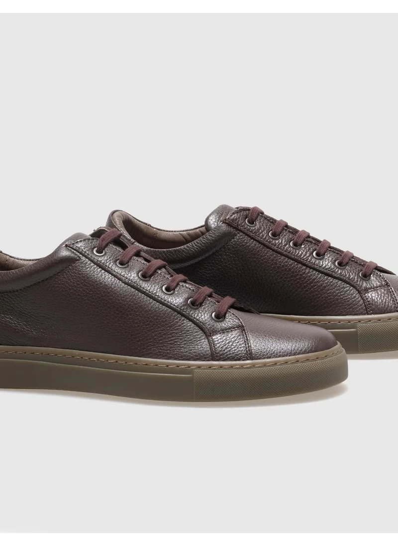 Cabani Leather Brown Lace-Up Men's Sneaker