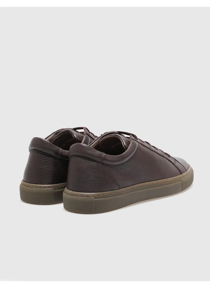 Cabani Leather Brown Lace-Up Men's Sneaker