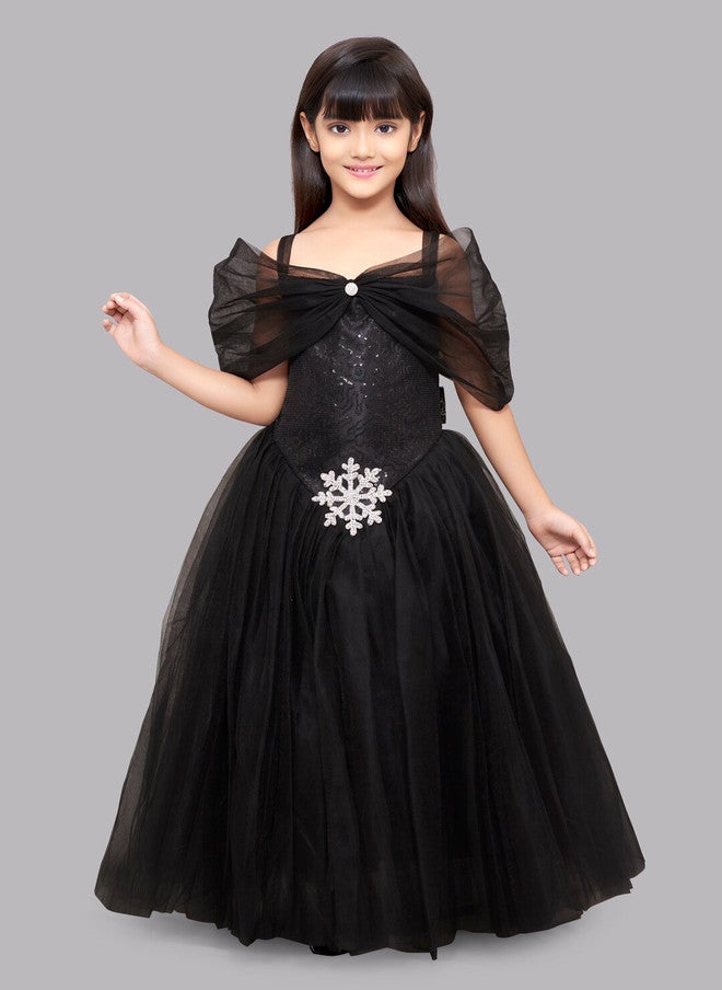 PinkChick فستان ماكسي أسود للشابات - Image 1