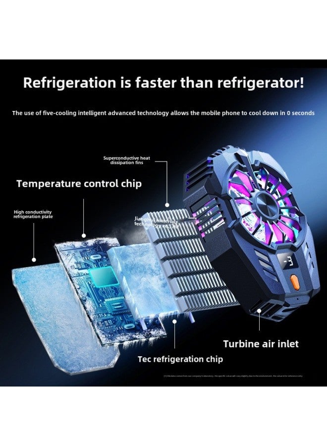 Mobile Phone Radiator Live E-Sports Fast Cooling Suitable For Apple IPhone Black Shark 2pro One Plus Semiconductor Back-Color:[turbo Cooling] Instant Cooling Plug-in Model丨free Finger Cot.  - Image 3