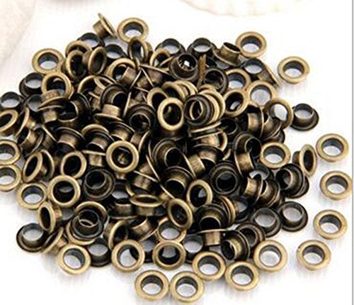 YOYOSTORE 100pc Hole Inside Diameter 7mm 1/4" Bronze Metal Grommets Eyelets Self Backing for Bead Cores, Clothes, Leather, Canvas - Image 1