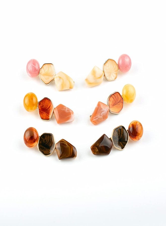 Sinide Hair Clips for Women-6 Pack Acrylic Pearl Hair Clip Handmade Hair Pins Gifts for Girls Hair Barettes for Women Fashion Hair Accessories for Party Wedding - Image 1