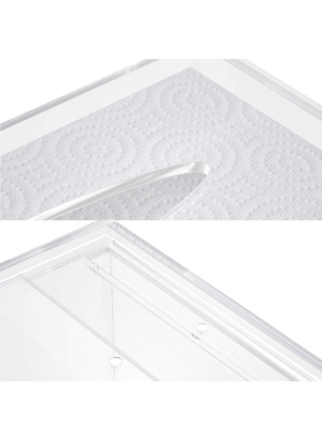 MOMENT Acrylic Tissue Holder Box, Tissue Box - Rectangular Napkin Holder, Clear Box Cover Facial Tissue Dispenser, Tissue Box Holder For Home, Kitchen And Office Room. - Image 3