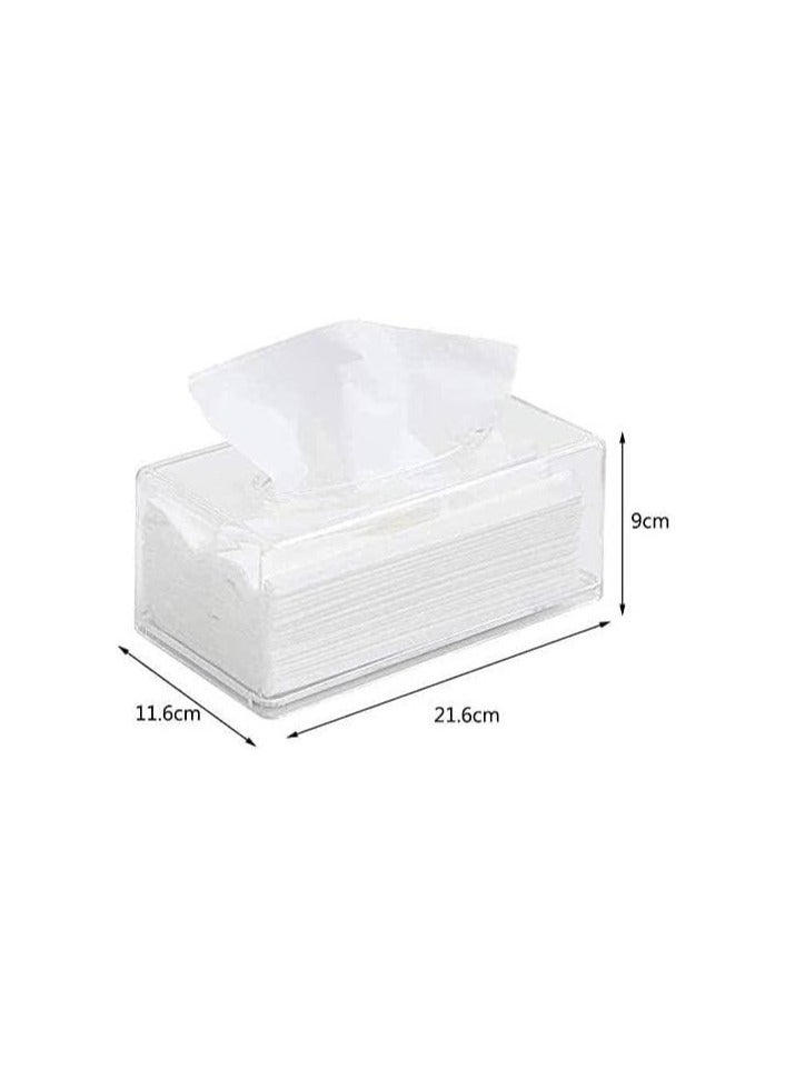 MOMENT Acrylic Tissue Holder Box, Tissue Box - Rectangular Napkin Holder, Clear Box Cover Facial Tissue Dispenser, Tissue Box Holder For Home, Kitchen And Office Room. - Image 2