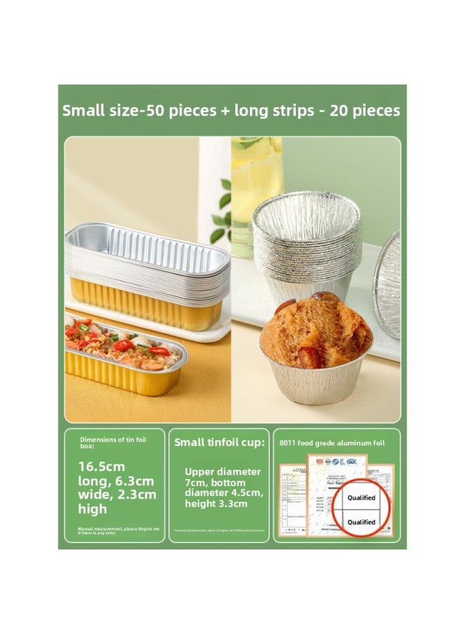 Air Fryer Paper Tin Paper Bowl Egg Tart Small Size Disposable Oven Tin Paper Cup Household Aluminum Foil Box Paper Tray