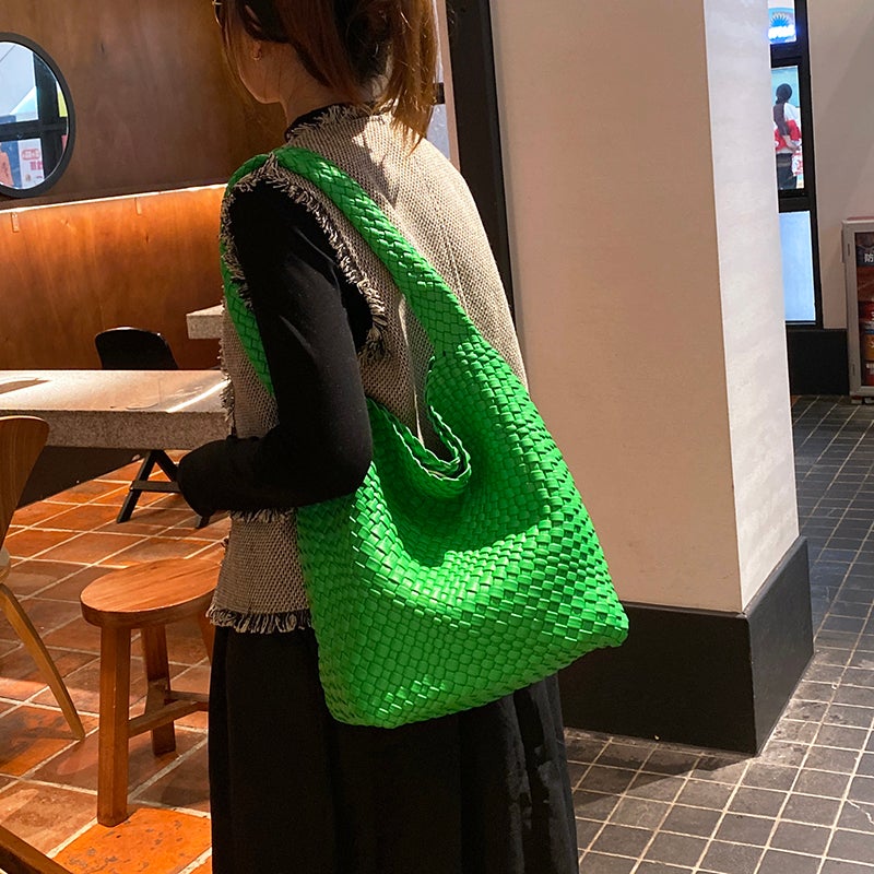 Underarm 2025 Fashion Handmade Woven Bag Mother Bag New Women'S Large Capacity Tote Bag Shoulder All-Match Bag For Women - Image 2