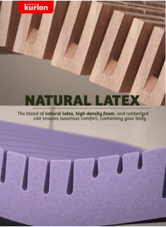 Kurlon Kurlon Ecolux Mattress | 3-Zone Natural latex Mattress | Medium-to-Firm Support | Rubberized Coir | Firm Support for the back| King Size Mattress| 200Lx180Wx25H Cms  - Image 3