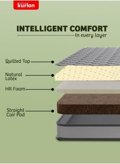 Kurlon Kurlon Ecolux Mattress | 3-Zone Natural latex Mattress | Medium-to-Firm Support | Rubberized Coir | Firm Support for the back| King Size Mattress| 200Lx180Wx25H Cms  - Image 4