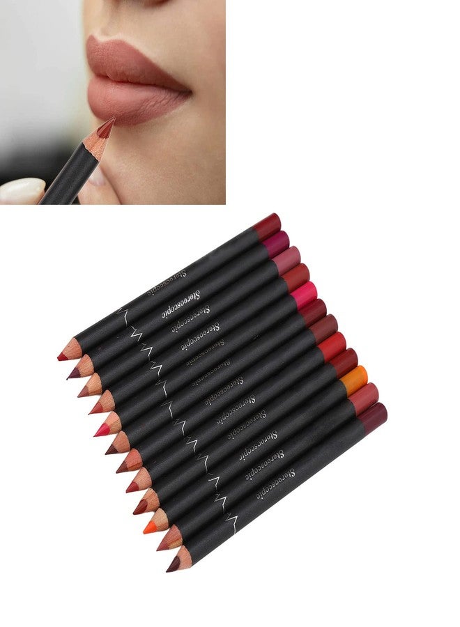 TMISHION 12Pcs Lip Liner Contour Pencil, Lip Liner Contour Pencil Matte Lipstick Set for Beauty Lovers Lipstick Pencil Makeup Tool Set Lip Contour Pencil Matte Lipstic - Image 3