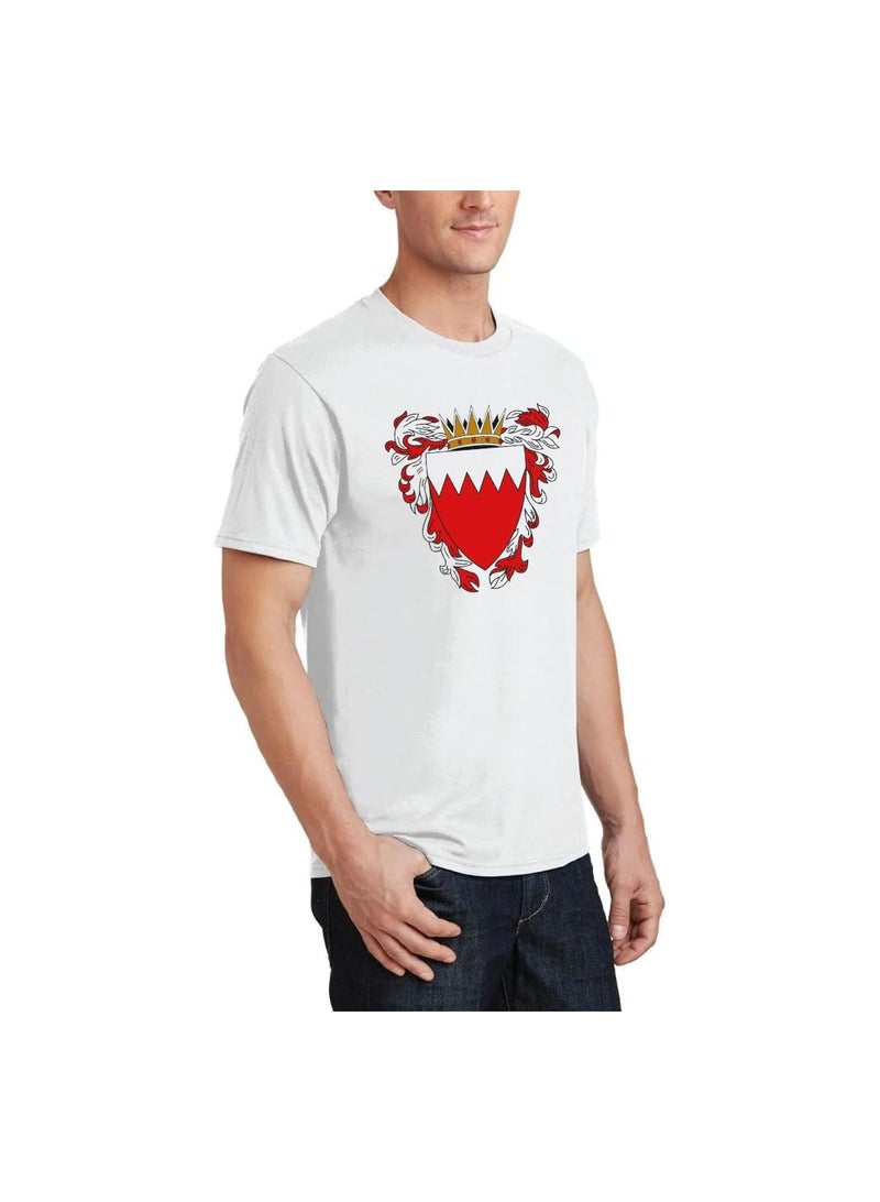 Bahrain Adult T-Shirt For Men-Short Sleeve Round Neck Tshirt Soft And Comfortable T-Shirt Ideal For Office,College,Celebration And Everyday Wear - Image 4