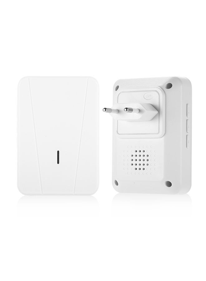 NIBEMINENT Wireless Doorbell Chime With LED White 9.5x6.5x7cm - Image 2