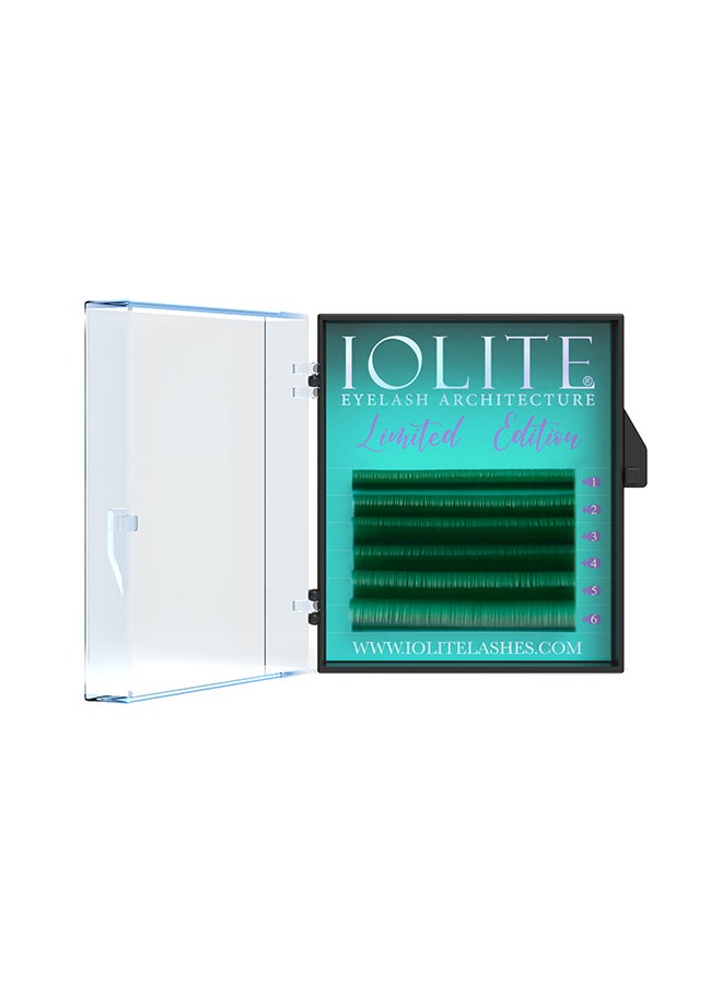 IOLITE Colored Classic Lashes Eyelashes Ombre Green C Curl .01T Mix 2