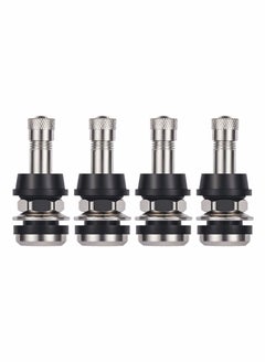 TR416 Metal Valve Stems 4 Pieces Tire High Pressure Outer Mount Fits 0.453" and 0.625" Rim Hole 1 1/2" Long