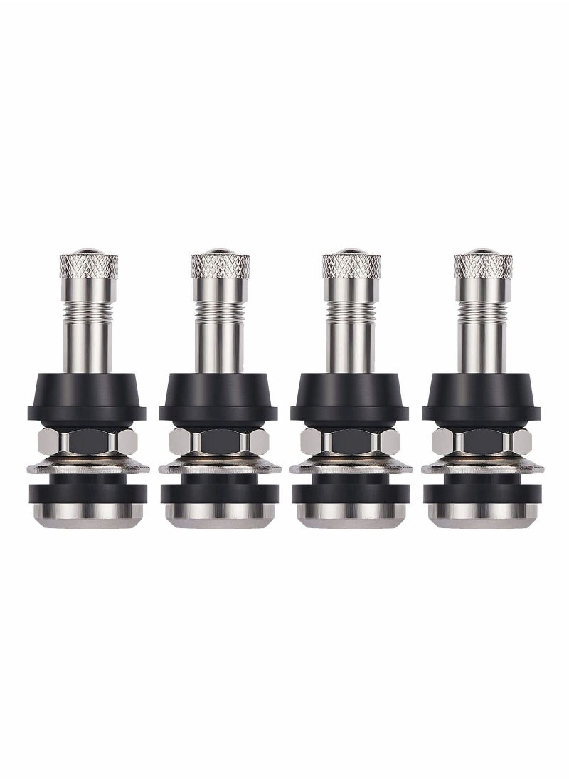 SYOSI - TR416 Metal Valve Stems 4 Pieces Tire High Pressure Outer Mount Fits 0.453" and 0.625" Rim Hole 1 1/2" Long - Image 1