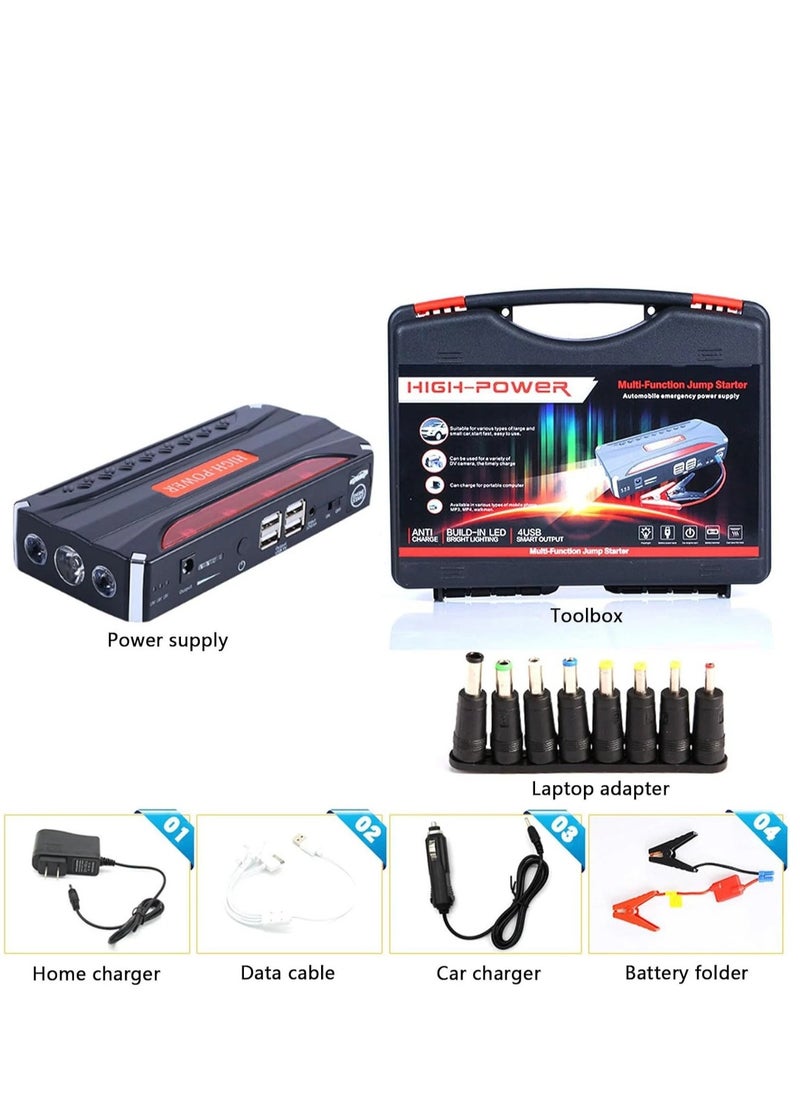 Denx Dx1785 Portable Car Starter Subscription Battery + 20000 Mah Multi-Use Air Blower  - Image 1
