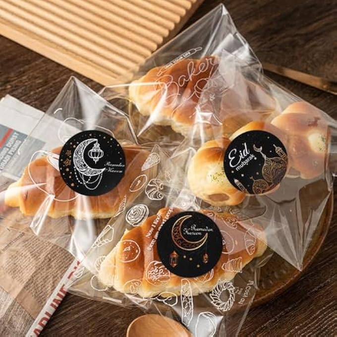 120PCS ISLAMIC RAMADAN & EID STICKERS, PAPER, BLACK, ROUND, STAR PATTERN, TRADITIONAL STYLE, SUITABLE FOR SMOOTH SURFACES, FESTIVAL STICKERS - Image 5