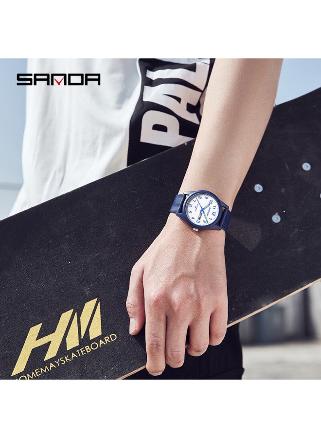 Sanda Watch For Men And Women, Students, Fashion Simple Design For Middle And High School Students, Civil Servant Exam Special Waterproof Quartz Watch For Childre - Image 1
