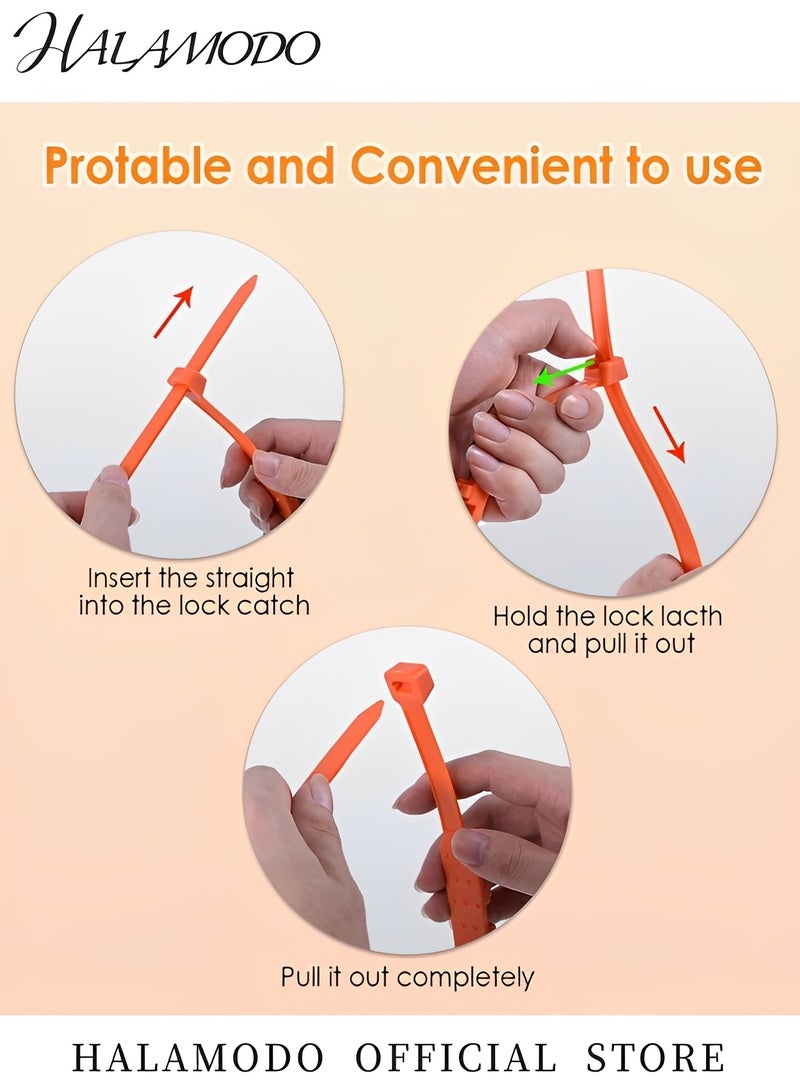 HALAMODO Anti Skid Tire Chains Universal Plastic Non-Slip Cable Tie Mud Land Extrication Chain for Winter Driving & Muddy Road Portable Snow Tire Chain for Pickup Trucks & SUV  - Image 5