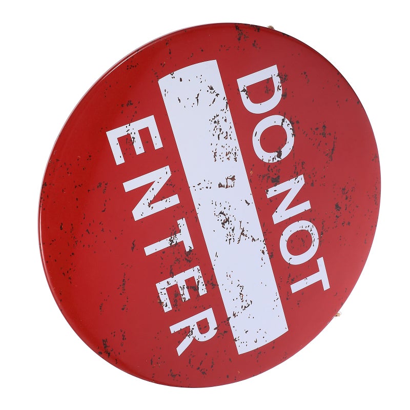 Restaurant Wall Sign Decor Do Not Enter Sign Wall Decoration Iron No Entry Sign Restaurant Accessory - Image 1