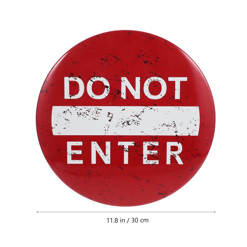 Restaurant Wall Sign Decor Do Not Enter Sign Wall Decoration Iron No Entry Sign Restaurant Accessory - Image 3