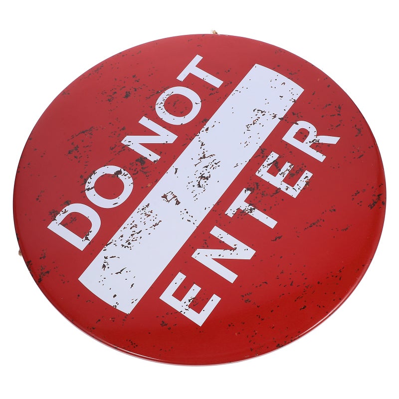 Restaurant Wall Sign Decor Do Not Enter Sign Wall Decoration Iron No Entry Sign Restaurant Accessory - Image 4