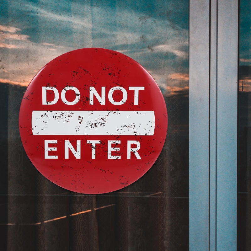 Restaurant Wall Sign Decor Do Not Enter Sign Wall Decoration Iron No Entry Sign Restaurant Accessory - Image 5
