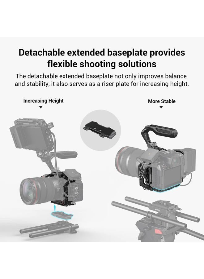 SmallRig R5C Camera Cage Handheld Kit for Canon R5 C with Top Handle, Full Cage, Cable Clamp for HDMI&USB-C -3891 - Image 5
