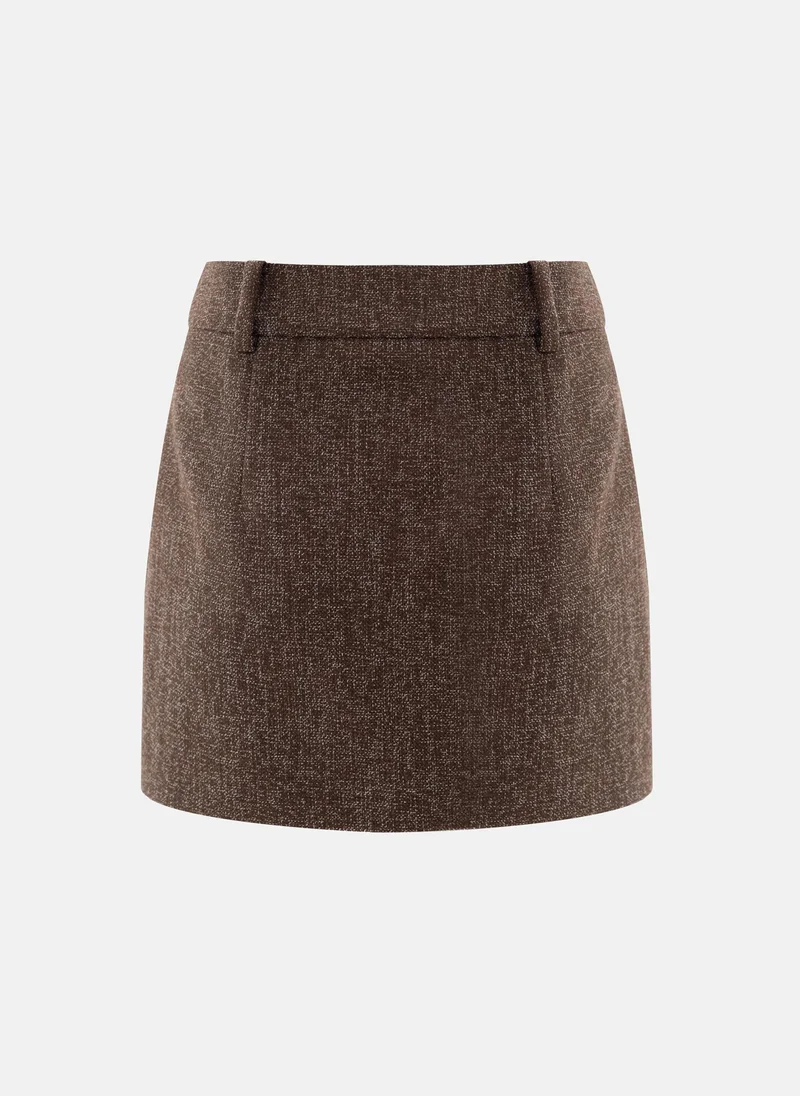 Lichi  Textured straight mini skirt for Women | Best Price UAE